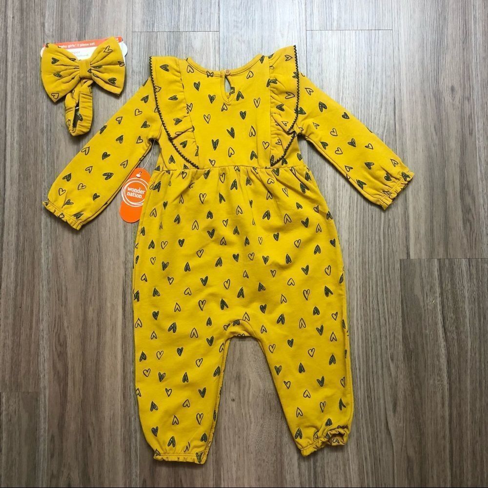 Girl's Adorable Romper with Headband Set - Picture 2 of 8